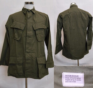 Vietnam Era Army Ripstop Slant Pocket Coat 0G 107-Class 1 Top Grade #W5406